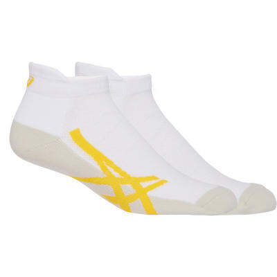 ASICS :  CUSHION SINGLE TAB UNISEX RUNNING อุปกรณ์กีฬา ชายหญิง อุปกรณ์กีฬา ถุงเท้า ของแท้  BRILLIANT WHITE