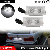 โคมไฟแผ่นตัวเลขไฟป้ายทะเบียนรถ2 LED เครื่องคอมพิวเตอร์สีขาวสำหรับ BMW E34 Touring 1987-1996