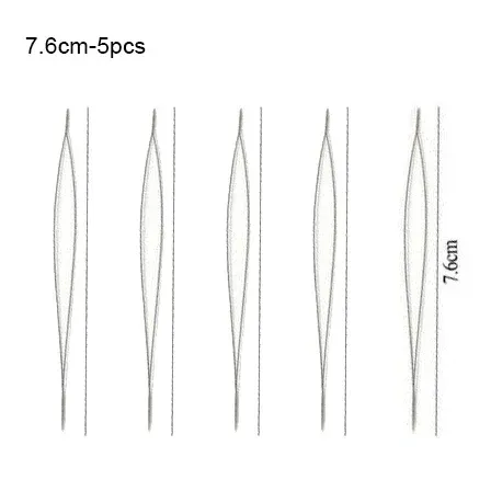 5Pcs/Lot Beading Needles Pins Open Curved Needle for Beads Bracelet DIY  Jewelry Making Tools Handmade Beaded Threading Pins