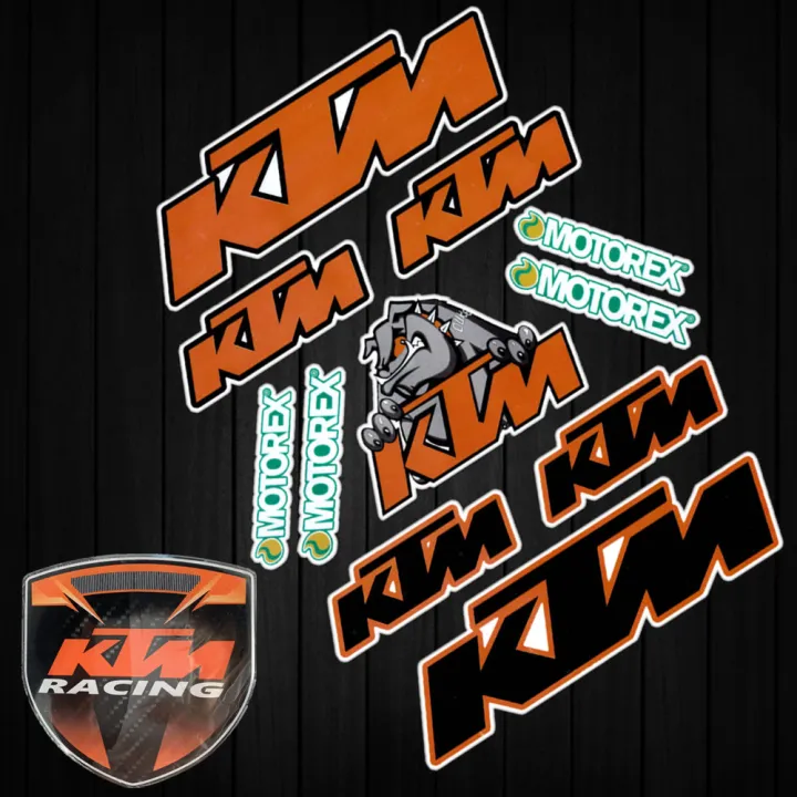 KTM Sticker 3D Epoxy Material Waterproof Decal Redbull MotoREX Badge