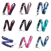 1PC Art Starry Sky Vintage Cell Phone Lanyard Key Ring Sling Badge Neckband Keychain Badge ID Cell Phone Rope Neck Straps Phone Charms