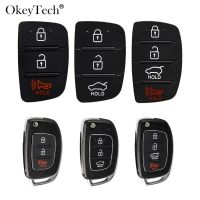 OkeyTech เคสฝา IX45กุญแจรถยนต์รีโมทซองใส่กุญแจ,อะไหล่เปลี่ยนกระดุม3/4สำหรับ Mistra Hyundai HB20 SANTA FE IX35