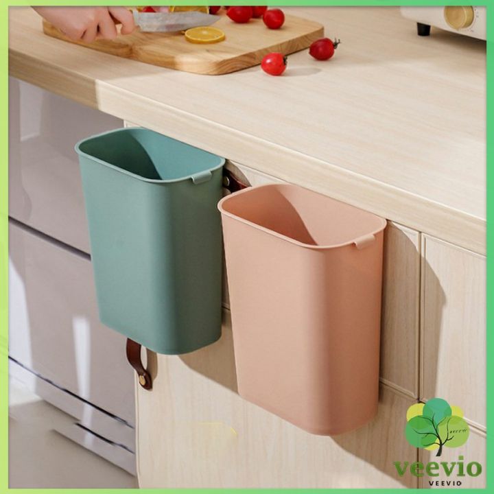 veevio-ถังขยะในครัวถังขยะ-ถังขยะแบบแขวนติดประตู-ถังขยะคัดแยกเศษอาหาร-wall-mounted-trash-can