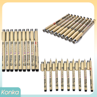 ✨ Konka 9x pigma MICRON Drawing PEN 005 01 02 03 04 05 08 1.0แปรง Art Supplies
