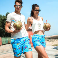 tb46 Couple breathable beach short  new vacation men leisure hawaii swimwear gym sports surf swimsuits women sexy bikinis