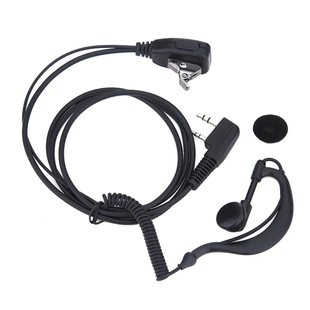 2 PIN Earpiece Headset PTT MIC for BAOFENG UV5R for KENWOOD 