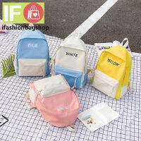 ifashionbagshop(IF574) กระเป๋าเป้ชื่อตามสีสันทรูโทนน่ารัก