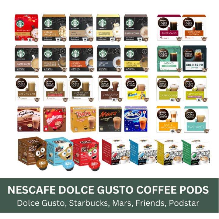 Nescafe Dolce Gusto Coffee Pods Collection (Dolce Gusto Starbucks Costa