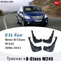 บังโคลนสำหรับ Benz B Class W245ที่กันโคลนติดรถยนต์ป้องกันบังโคลนส่วนประกอบรถยนต์ไฟเบรกหลังมอเตอร์ไซด์สไตล์เส้นด้านหน้าด้านหลัง4ชิ้น