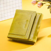 Contacts Genuine Leather Fashion Wallet women Coin Purse Small Money Bag Credit Card Holder Wallets for Women Portfel Damski