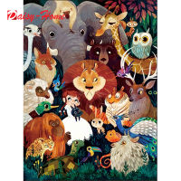 5D Diy mosaic cartoon princess Animals Tiger Elephant diamond painting embroidery cross stitch kit square home decoration gift