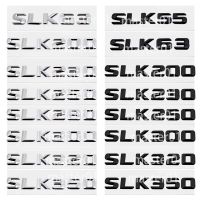 （Kvs auto parts）Kvs ชิ้นส่วนรถยนต์」สติกเกอร์ SLK55 SLK63โลหะ Mercedes Benz SLK230 SLK200 SLK250 SLK280 SLK300 SLK320 SLK350สติกเกอร์ตัวอักษรและตัวเลขดัดแปลงสติ๊กเกอร์ป้ายสัญลักษณ์ลำต้นสีดำสีเงิน