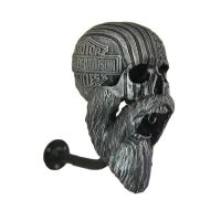 ♈✤❐ Skull Helmets Holder Wall Mount Motorcycle Skull Helmets Holder Wall Mounted Hanger Resin Crafts Decorative Skull Helmets Holder