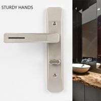 Bathroom Aluminum Alloy Door Lock Single Tongue Handle Lock Kitchen Glass Door Lock Toilet Keyless Door Lock Home Hardware