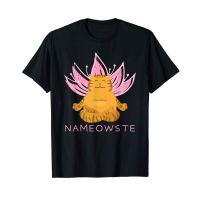 ~ เสื้อยืดลําลอง แขนสั้น พิมพ์ลาย Nameowste แฟชั่นสําหรับสตรี เหมาะกับการเล่นโยคะ ทําสมาธิ