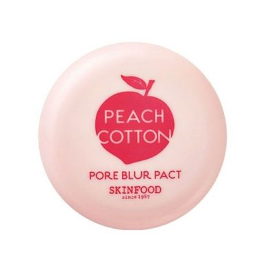 SkinFood Peach Cotton Pore Blur Pact 4g. แป้งพีชอัดแข็ง