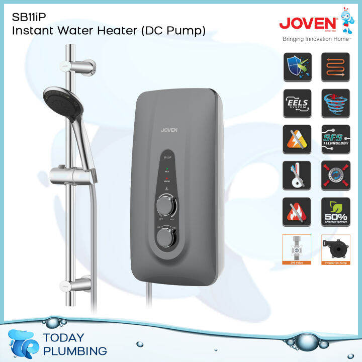 Joven SB Series SB11iP Instant Water Heater c/w Hand Shower and Sliding Bar  | Lazada