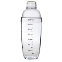 Resin Party Home Drink Bottle Wine Mixer Beverage With Scale Barware tail Shaker Coffee Bar Tools Portable Transparent