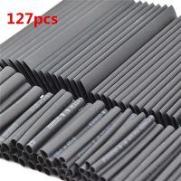 【CW】127/164PCS Assorted Electrical Wire Terminals Insulated Crimp Connector Spade Ring Set Heat Shrink Sleeving Tube Wire