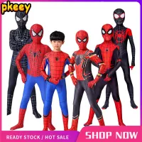 Iron Spiderman Cosplay Amazing Spiderman Halloween Costume Peter Parker Zentai Suit Superhero Bodysuit for Kids Adult