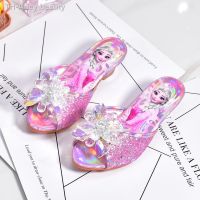 【hot】✻  Frozen Shoes Slippers Girls Heels Mules Fashion Childrens Sandals Size 26-37