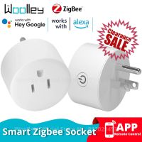 Woolley US Plug Zigbee Smart Socket Wireless Control Switch Electronic Outlet Smart Home Automation Module eWeLink SmartThings Ratchets Sockets