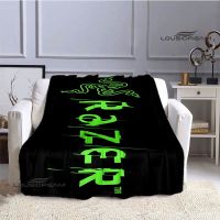 razer logo printed blanket  Flannel Soft Cozy Blanket Home Travel Essential Birthday Gifts Childrens warmth blanket