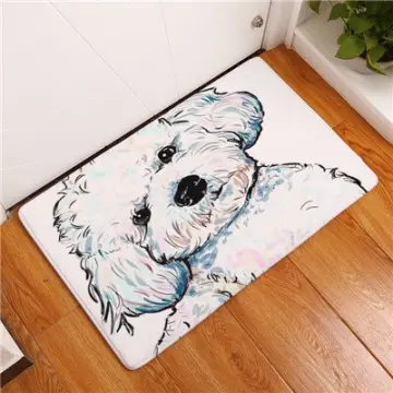 3D Cartoon Pitbull Dog Area Rug,Carpet Rug for Living Room Bedroom Sofa  Doormat Kitchen Decoration,Pet Mat Non-slip Floor Mat