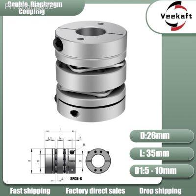 Aluminum alloy D26L35 double diaphragm coupling elastic connector D26mm L35mm ball screw step servo motor encoder computer