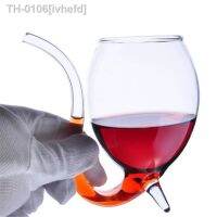 ❡✼♀ ivhefd Caneca 300ml especial para vinho tinto caneca café e leite com canudo resistente calor transparente bebidas presente artesanal perfeito