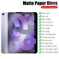 [HOT DOLXIOWEOH 539] Matte Like Paper สำหรับ Ipad Air 4 5 Pro 11 12.9 2022 2021ตัวป้องกันหน้าจอนิรภัยสำหรับ Ipad Mini 6 1 2 3 10.2 9รุ่นแก้ว