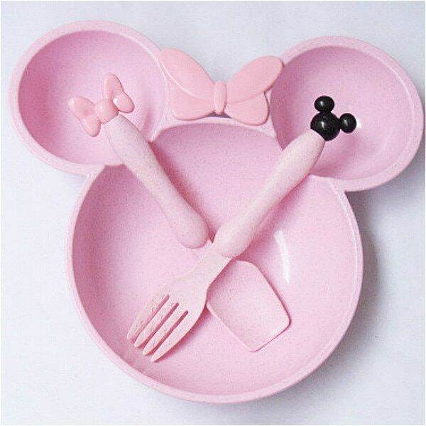 3pcs-wheat-straw-baby-cartoon-tableware-set-childrens-dishes-kids-dinner-platos-baby-feeding-plate-training-bowl-spoon-fork