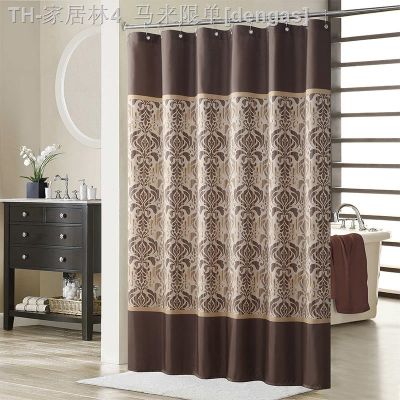 【CW】✚  Muwago Sterling Chocolate Farmhouse Curtain Polyester Fabric Bathing Cover Shower