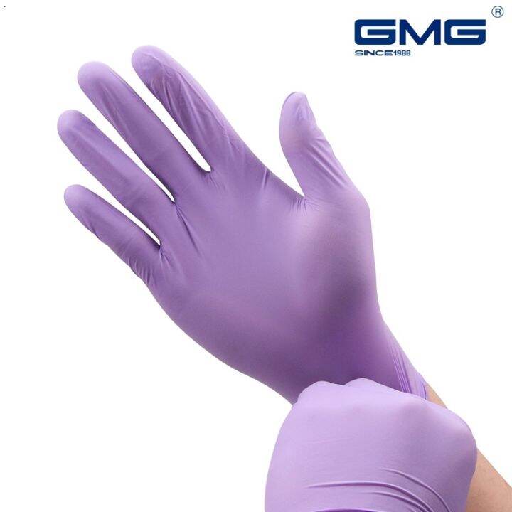 【CW】 Nitrile Gloves Disposable Exam Food Grade Allergy Lazada.co.th