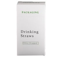 Disposable Transparent Beverage Straw Plastic Household Independent Packaging Beverage Straw