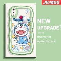 เคส JIUMOO สำหรับ Realme 3 Pro เคส3i Realme ลายการ์ตูนโดราเอมอนสีสันสดใสดีไซน์ใหม่ขอบเป็นลอนเคสนิ่มใส่โทรศัพท์เคสใสเลนส์กล้องถ่ายรูปเคสโปร่งใสป้องกันการกระแทก