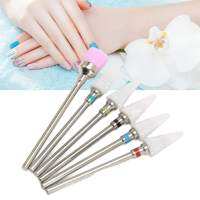 6 ชิ้นเล็บเจาะบิตตั้งร้านมืออาชีพสามเณรเซรามิก Rhinestone เจลขัดหนังกำพร้า Remover Bits