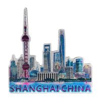 ♙℗ Shanghai Fridge Magnet Souvenir City Decor Shanghai Architecture Refrigerator Magnets Kitchen Magnet Sticker Home Decoration