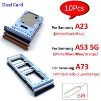 10Pcs/Lot，Original Dual Card SIM Card Chip Slot Drawer SD Card Tray Holder Adapter Essories For Suitable For Samsung Galaxy A23 A53 5G A73