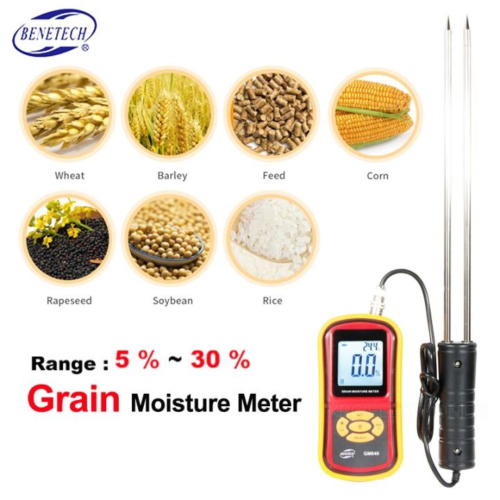 เครื่องวัดความชื้นแบบละเอียดดิจิตอล-lcd-สำหรับเมล็ดข้าวโพดเมล็ดกาแฟเรพซีด-gm640เครื่องตรวจจับตัววัดสภาพผิวข้าวสาลีข้าวบาร์เลย์