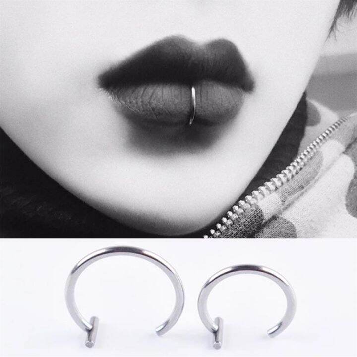 5pcs-personality-fake-lip-clip-without-hole-puncture-stainless-steel-piercing-ear-nose-wrap-lip-rings-body-jewelry