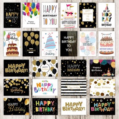 24pcs Greeting Card Eco Friendly Unique Birthday Cards Large Happy Birthday Cards Set For Adults And Kids Writing Blessing 10x15