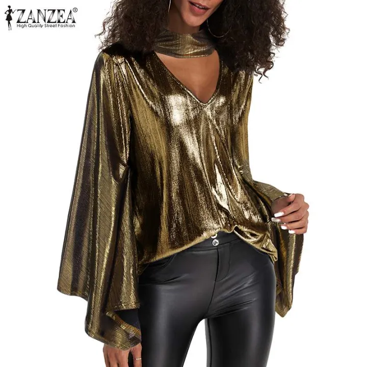 ladies gold blouses tops