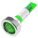 [ 2ชิ้น ] FL1P-10NJ-1 หลอดหน้าปัด แบบกระพริบ (Pilot Lamp Flash Type) สีเขียว (Green) Ø10 mm 24V AC/DC