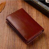 [COD] layer cowhide business card case logo large capacity mens leather genuine