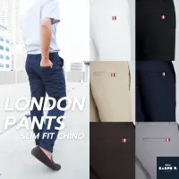 (ไซส์ 30-40) กางเกงขายาว ชาย กางเกงชิโน่ ทรงกระบอกเล็ก ธง 3 สี Slim Fit รุ่น LONDON CHINO MEN PANTS RALPH T OFFICIAL กางเกงผู้ชาย กางเกงชิโน่ชาย กางเกงผช สแล็ค