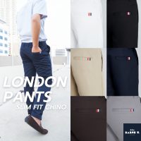 (ไซส์ 30-40) กางเกงขายาว ชาย กางเกงชิโน่ ทรงกระบอกเล็ก ธง 3 สี Slim Fit รุ่น LONDON CHINO MEN PANTS RALPH T OFFICIAL กางเกงผู้ชาย กางเกงสแล็คชาย กางเกงทำงานชาย