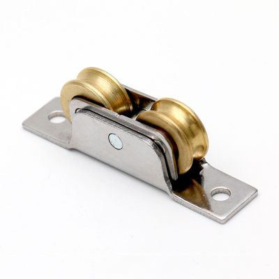 ∈✶﹊ Furniture Caster Plastic Steel Sliding Door Pulley Cabinet Wardrobe Brass Wheel Window Roller Household Hardware Part