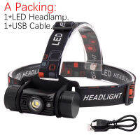 Mini IR Sensor led Headlight Induction USB Rechargeable Lantern Headlamp 1 Mode Flashlight Use 18650 Battery Torch