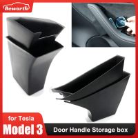 M3 Door Handle Side Storage for Tesla Model 3 2017 2022 Auto Armrest Box Tray Organizer Container Hidden Holder Car Accessories